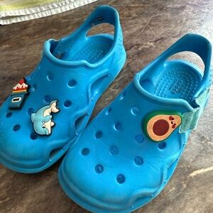 9T Crocs with Fun Charms